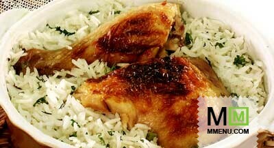 Курица со сметаной и рисом